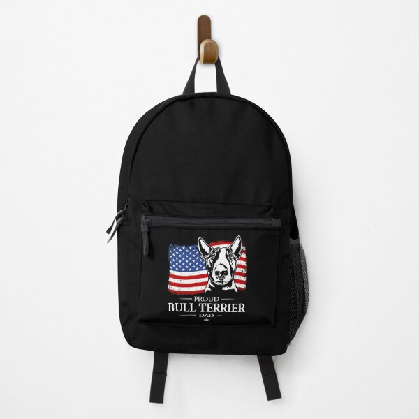 Item preview, Bull Terrier Dad America Flag Patriotic Dog Canine Portrait designed and sold by dogarts.