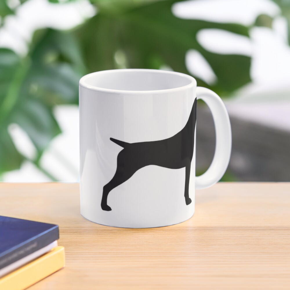 Tea Cup 11 oz ceramic German Wirehaired Pointer Dog Silhouettes Coffee Mug 