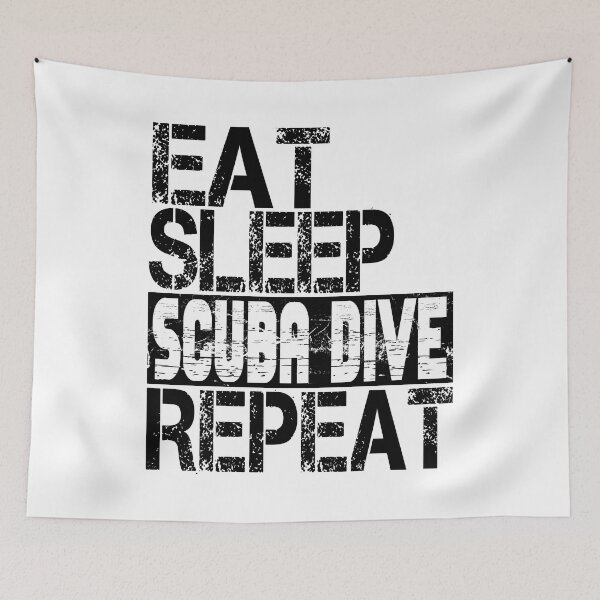 Item preview, Eat Sleep scuba dive, Repeat, Grunge  designed and sold by ACC .