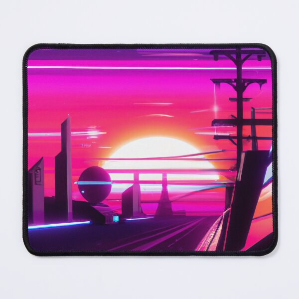 Item preview, The sun is setting over a train track designed and sold by aryan-gallery.