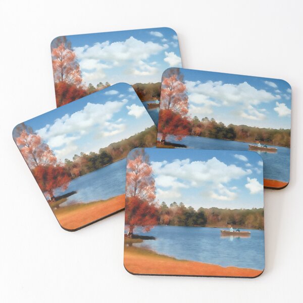 Item preview, a little boat on the river designed and sold by aryan-gallery.