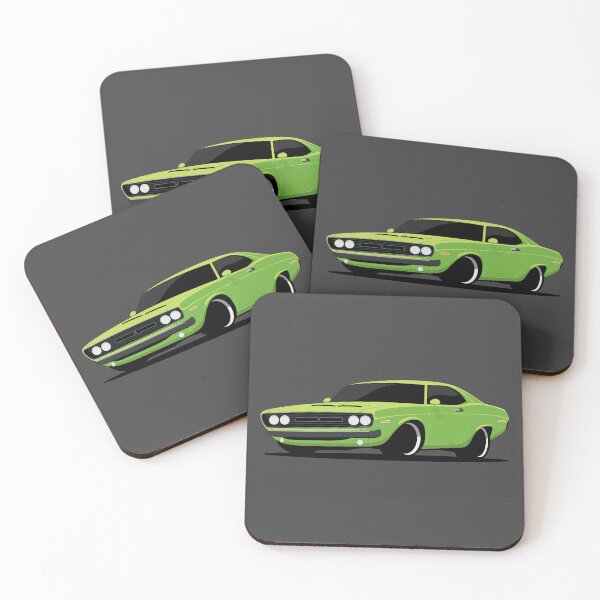 Item preview, American Muscle Pony Car Green Illustration designed and sold by blackdogshop.