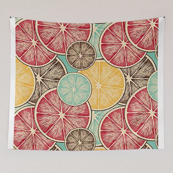 Item preview, colored citrus pattern designed and sold by Averyop.
