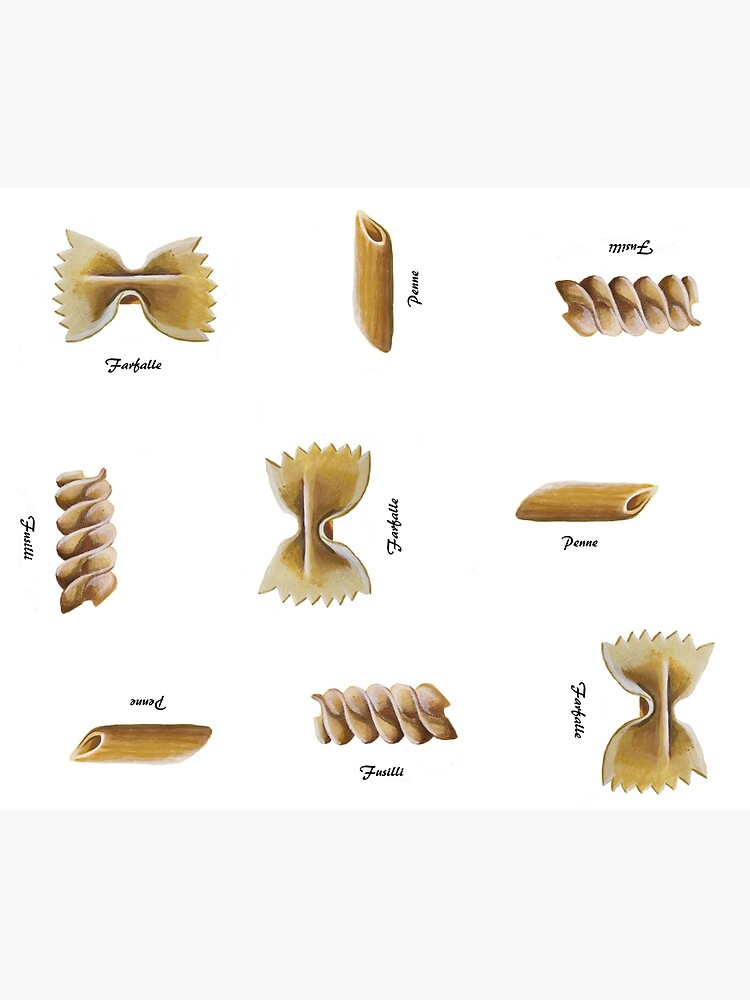 "Pasta Shapes" Poster by christinaashman Redbubble