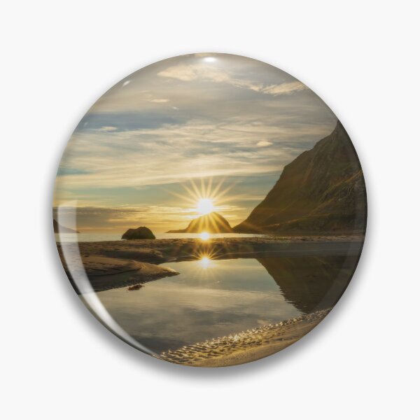 Item preview, Triple Sunstar Sunset Lofoten Norway designed and sold by PhotoArt by Joan Carroll.
