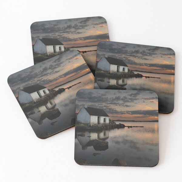 Item preview, Moonset at Fisherman's Cottage and Lough Screebe, Connemara, Ireland   designed and sold by rogerstanger.