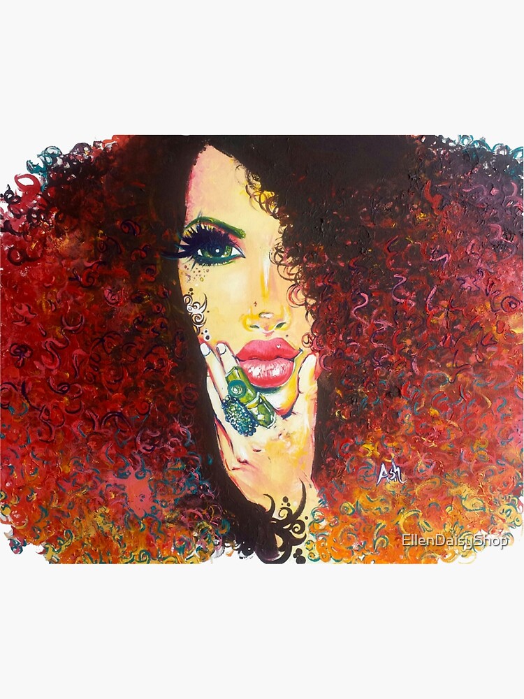 Curly Hair Girl Natural Hair Curls Autumn Hair by EllenDaisyShop