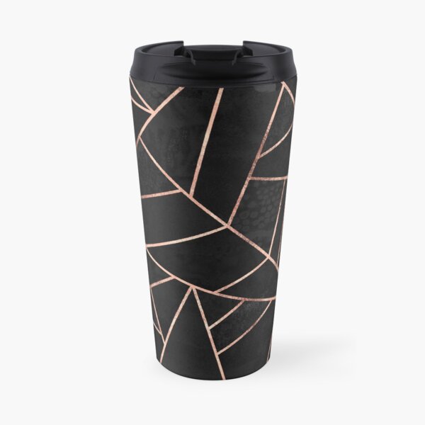 Black And Rose Gold Travel Mug