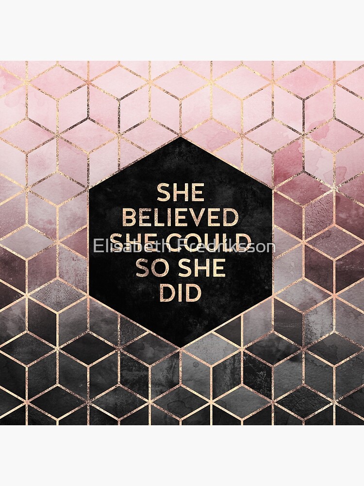 Sie glaubte, sie könnte - Pink Grey von foto-ella