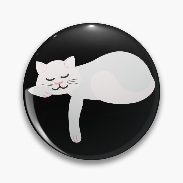 Item preview, Cute White Cat Asleep | Funny Kitten Gift Ideas designed and sold by Fluffy-Vectors.