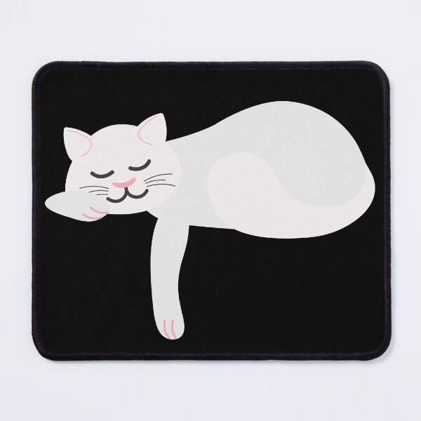 Item preview, Cute White Cat Asleep | Funny Kitten Gift Ideas designed and sold by Fluffy-Vectors.
