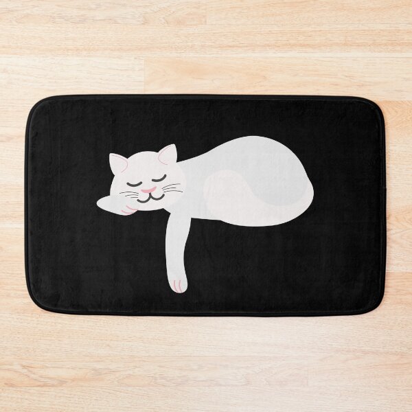 Item preview, Cute White Cat Asleep | Funny Kitten Gift Ideas designed and sold by Fluffy-Vectors.