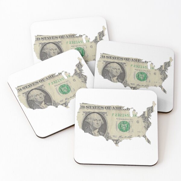 Item preview, Map of America in the form of a dollar designed and sold by M1-brand.