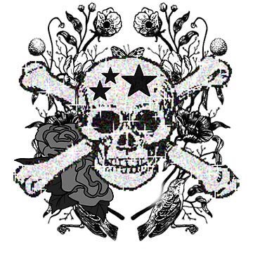 y2k skull print | Sticker