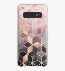 Pink And Grey Gradient Cubes Case/Skin for Samsung Galaxy