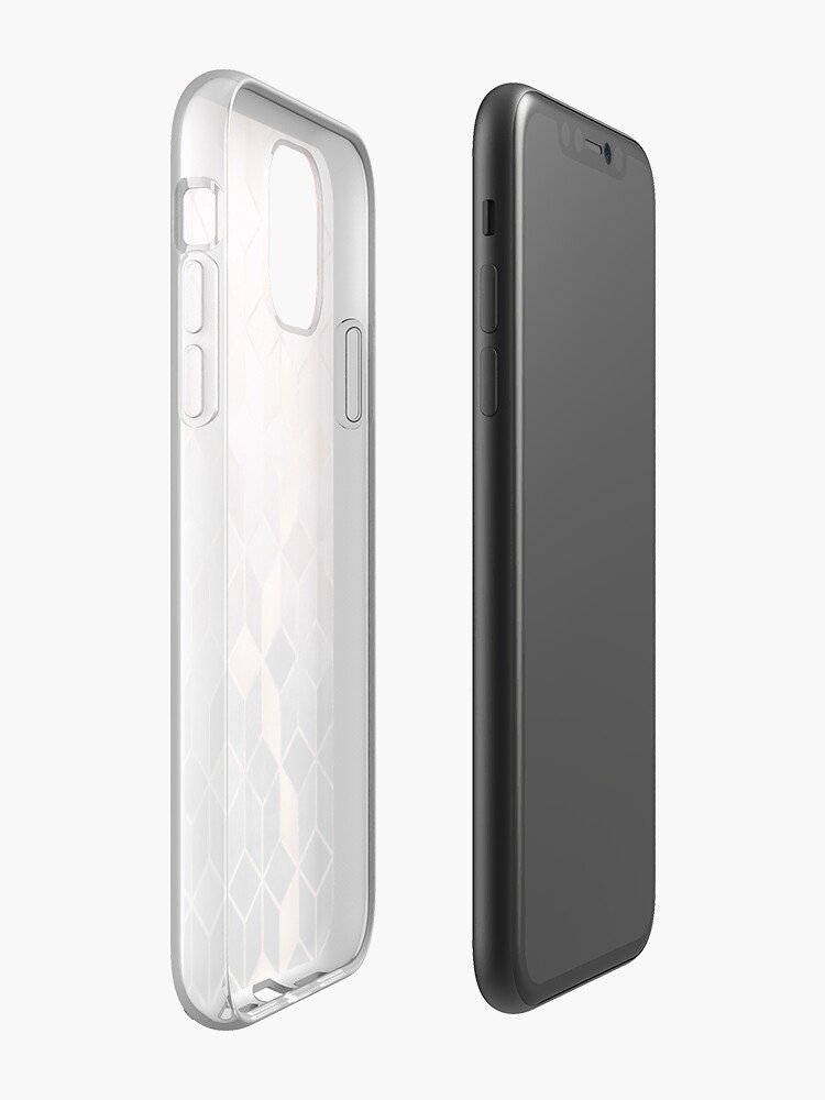 Alternate view of Pink And Grey Gradient Cubes iPhone Case & Cover