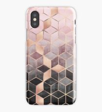Pink And Grey Gradient Cubes iPhone Case