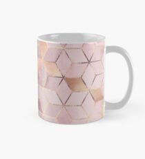 Taza Cubos de color rosa y gris degradado