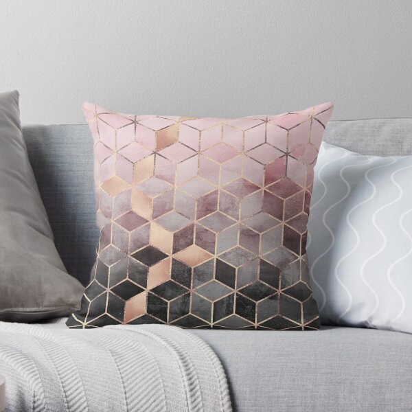 pink and grey cushions