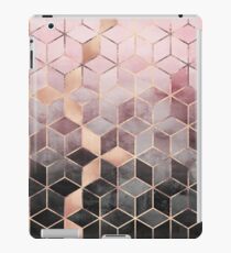 Pink And Grey Gradient Cubes iPad Case/Skin
