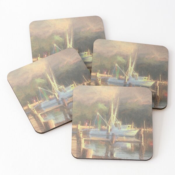 Item preview, McClellanville Shrimper Painterly Home for the Night designed and sold by nbrandsberg.