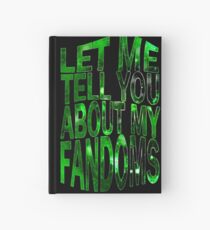Cuaderno de tapa dura déjame contarte mis fandoms (verde)