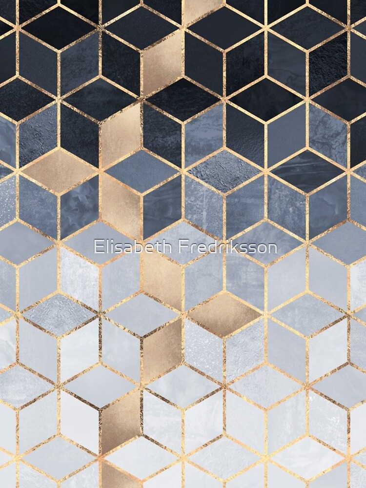 Soft Blue Gradient Cubes by foto-ella
