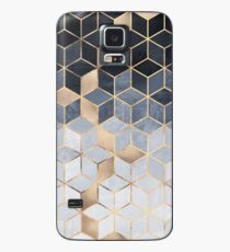 Soft Blue Gradient Cubes Case/Skin for Samsung Galaxy