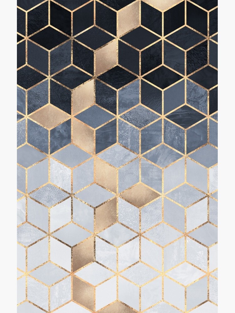 Soft Blue Gradient Cubes by foto-ella