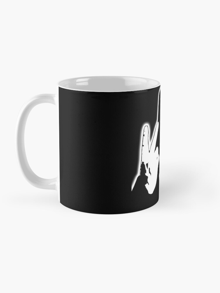 Alternate view of V sign. Victory, V, 1943, WWII, Winston, Churchill, British prime minister. Mug