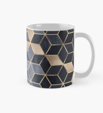 Soft Blue Gradient Cubes Mug