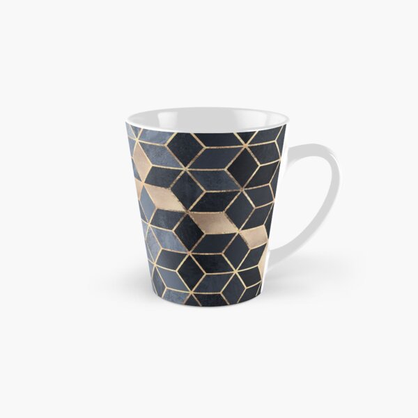 Soft Blue Gradient Cubes Tall Mug