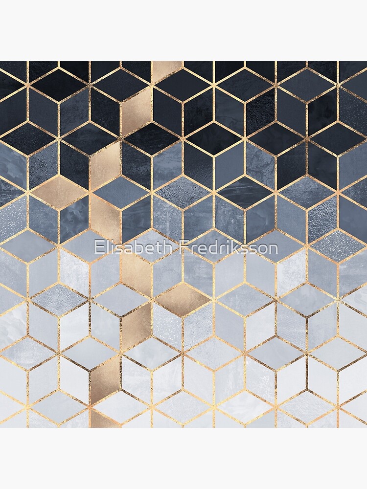 Soft Blue Gradient Cubes by foto-ella