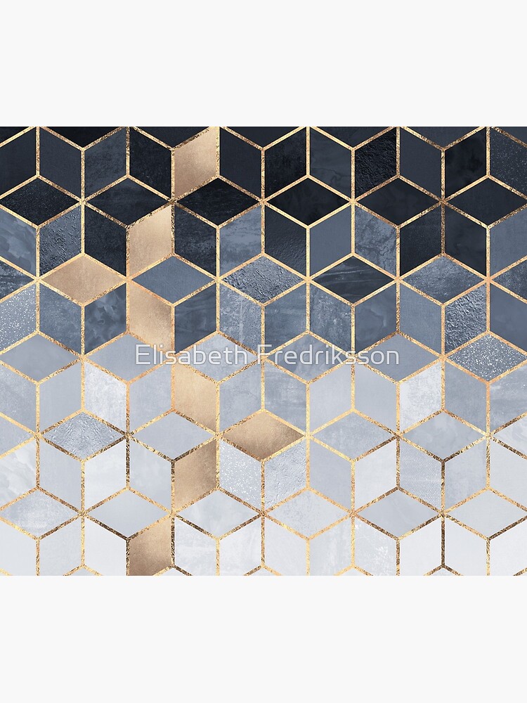 Soft Blue Gradient Cubes by foto-ella