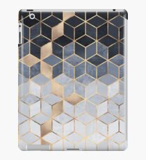 Soft Blue Gradient Cubes iPad Case/Skin