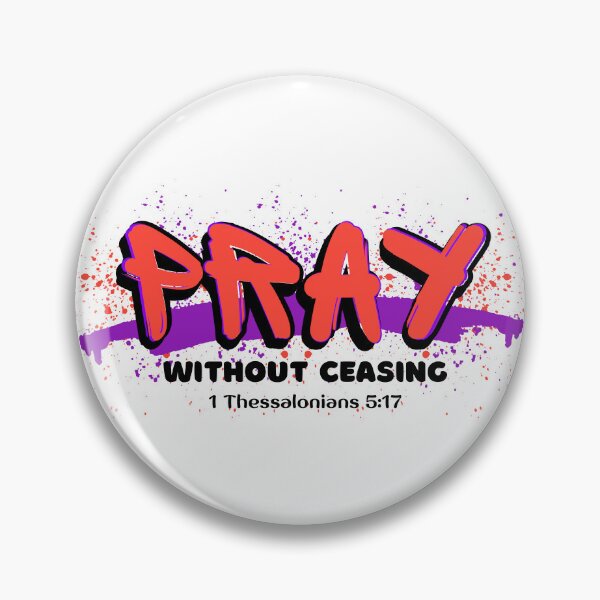 Item preview, Graffiti Inspired Pray Without Ceasing Bible Verse  designed and sold by bible-prints.
