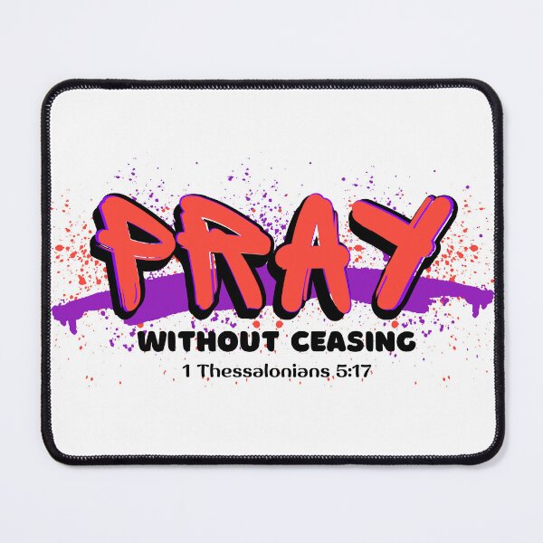 Item preview, Graffiti Inspired Pray Without Ceasing Bible Verse  designed and sold by bible-prints.