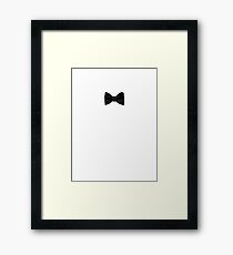 Black bow tie Framed Print