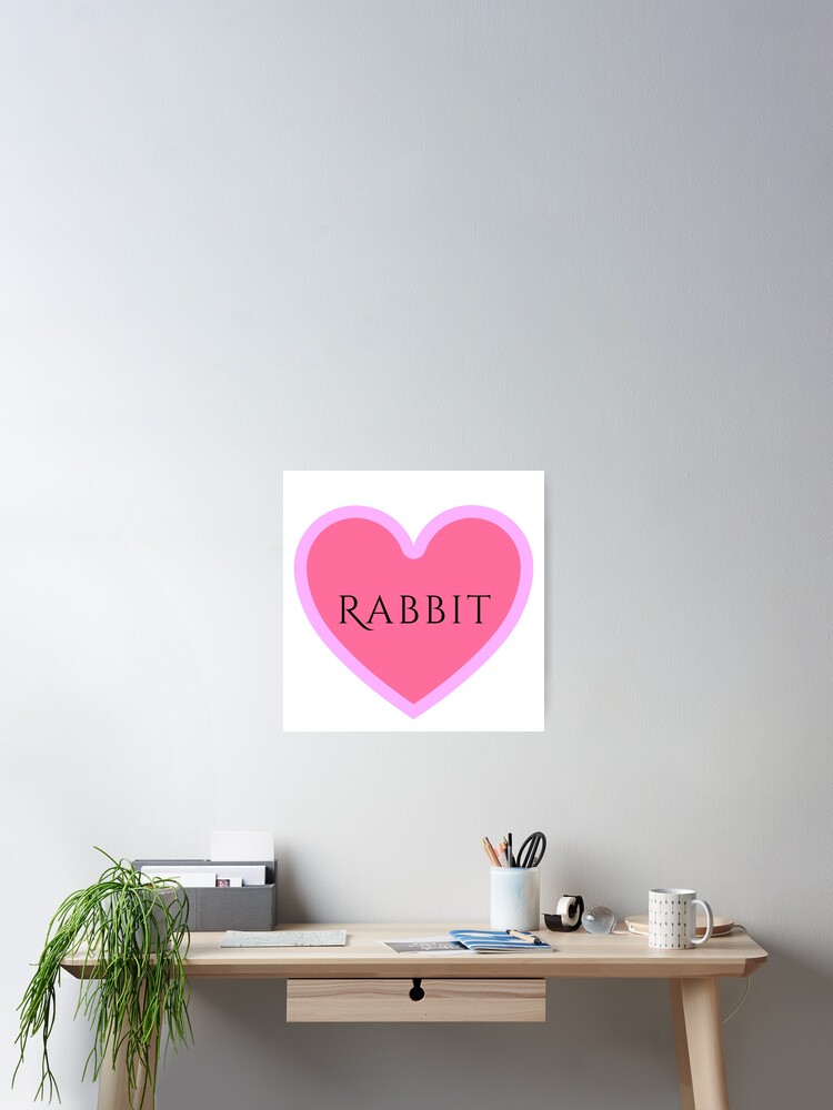 Thumbnail 2 of 3, Poster, I Heart Rabbit designed and sold by Itsheartshop.