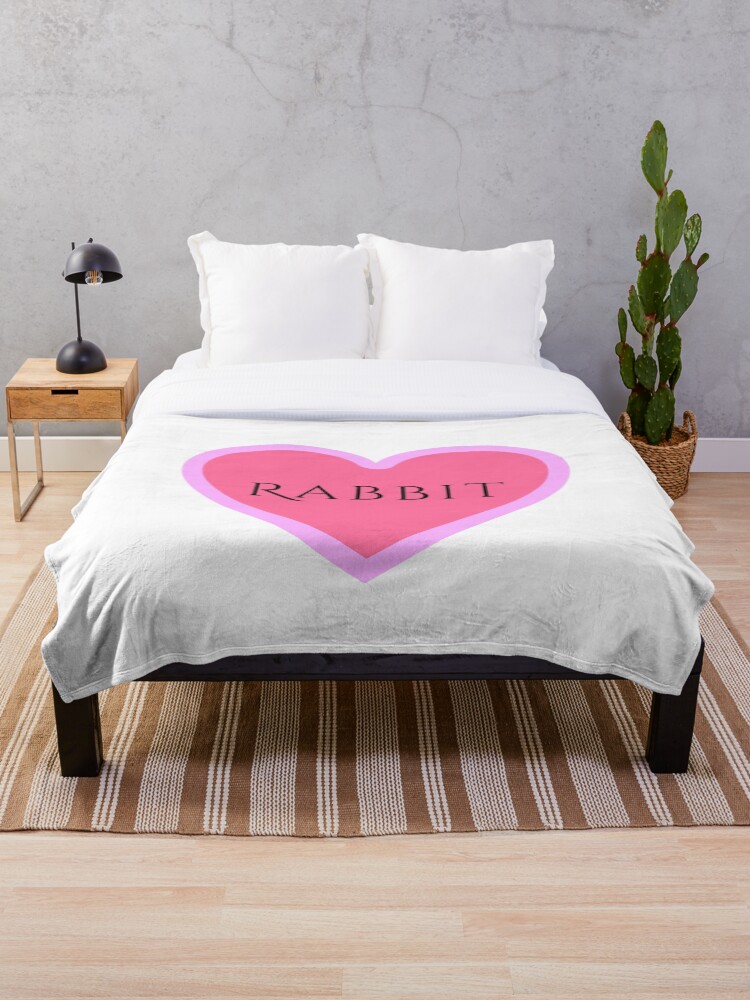 Thumbnail 1 of 6, Throw Blanket, I Heart Rabbit designed and sold by Itsheartshop.