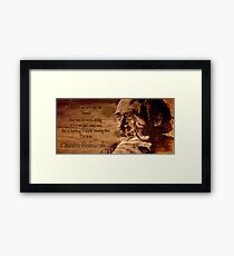 Charles BUKOWSKI - WOOD - quote Framed Print