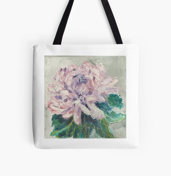 pink flower All Over Print Tote Bag