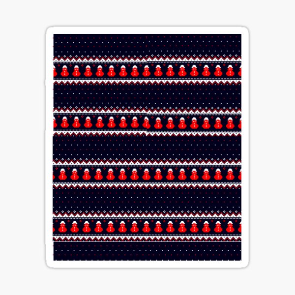 Artikel-Vorschau von Winterurlaub Strickmuster mit Schneemann und Weihnachtsbaum. Nahtloses Strickpullover-Design für Weihnachten und Neujahr, designt und verkauft von Hussain Shirts.