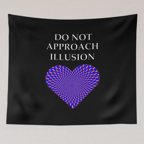 Item preview, Do not approach illusion heart (optical illusions) designed and sold by psycoHTG.