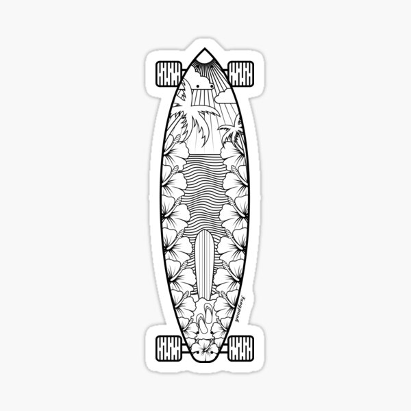 Longboard Stickers for Sale | Redbubble