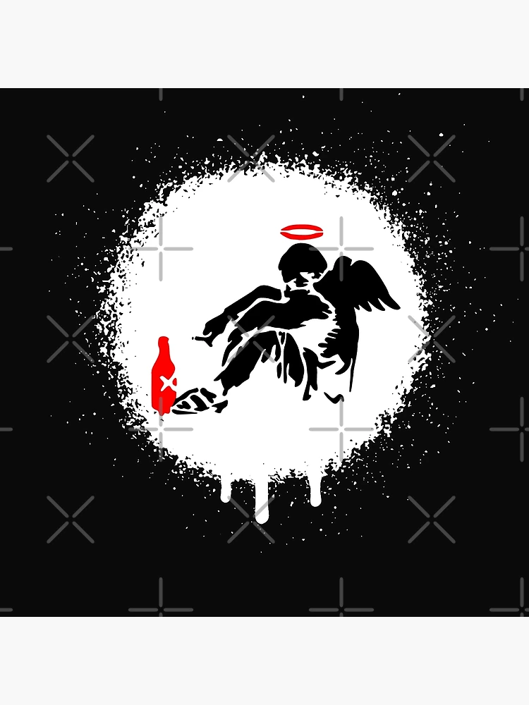 Fallen Angel Banksy Stencil Spray Paint Art