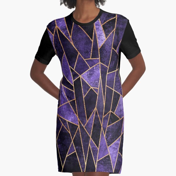 Shattered Amethyst Graphic T-Shirt Dress