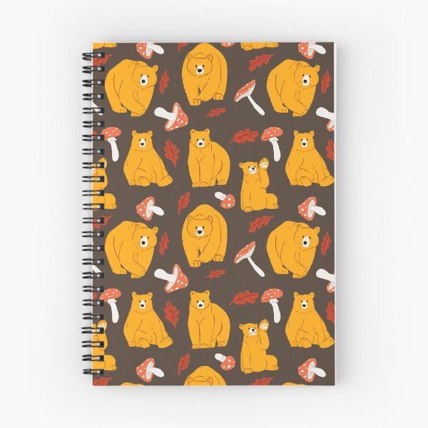 Item preview, Bears and mushrooms fall pattern  - trendy autumn aesthetic designed and sold by Patrick Gervacio.