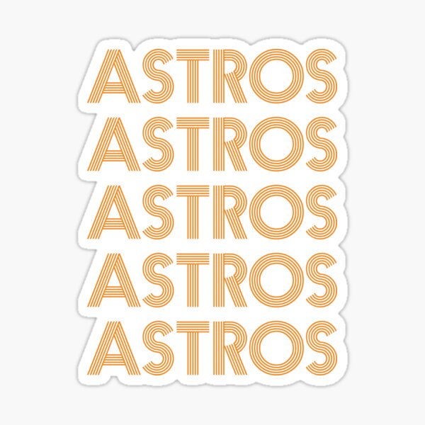 Distressed Houston Baseball Asttros Retro Vintage Sticker