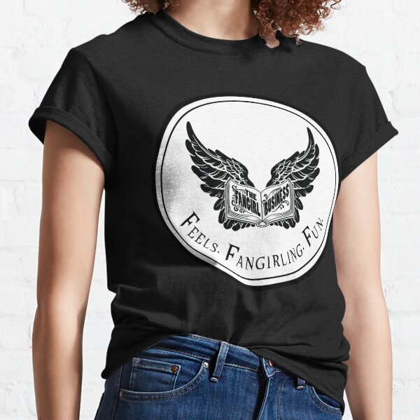 Large Format The Fangirl Business: "Feels. Fangirling. Fun." Slogan Classic T-Shirt
